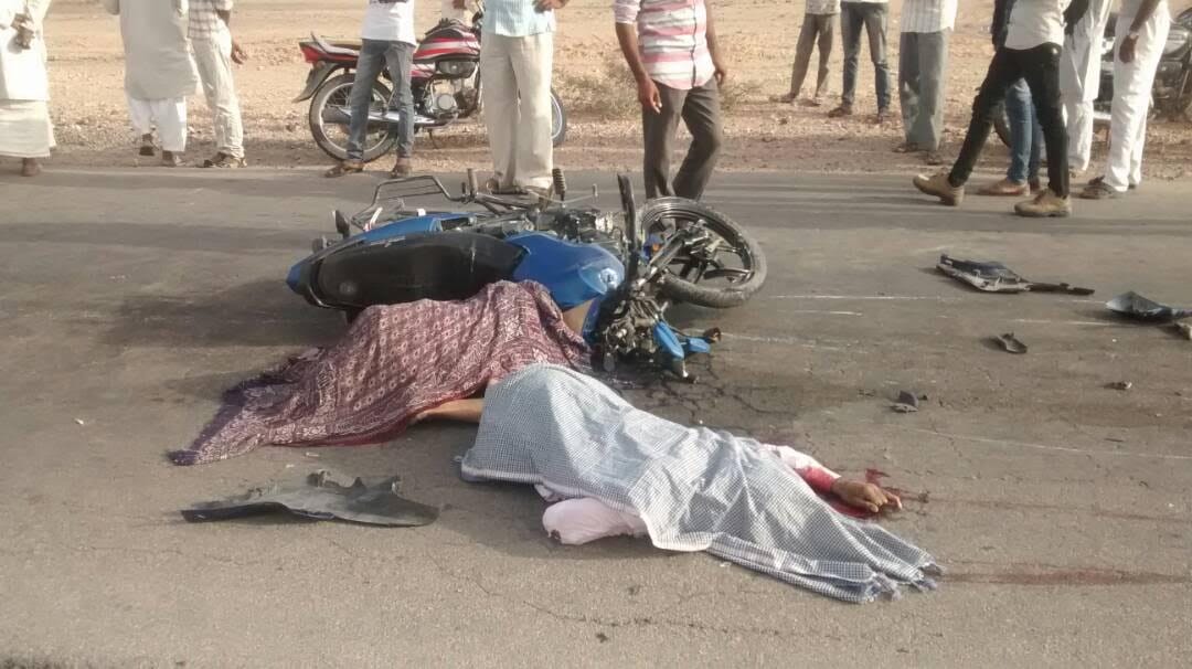 road accident in jaisalmer, two died