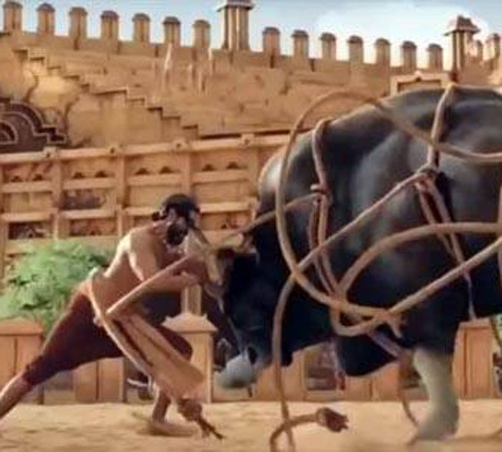 bahubali scene shoot help with visual effects