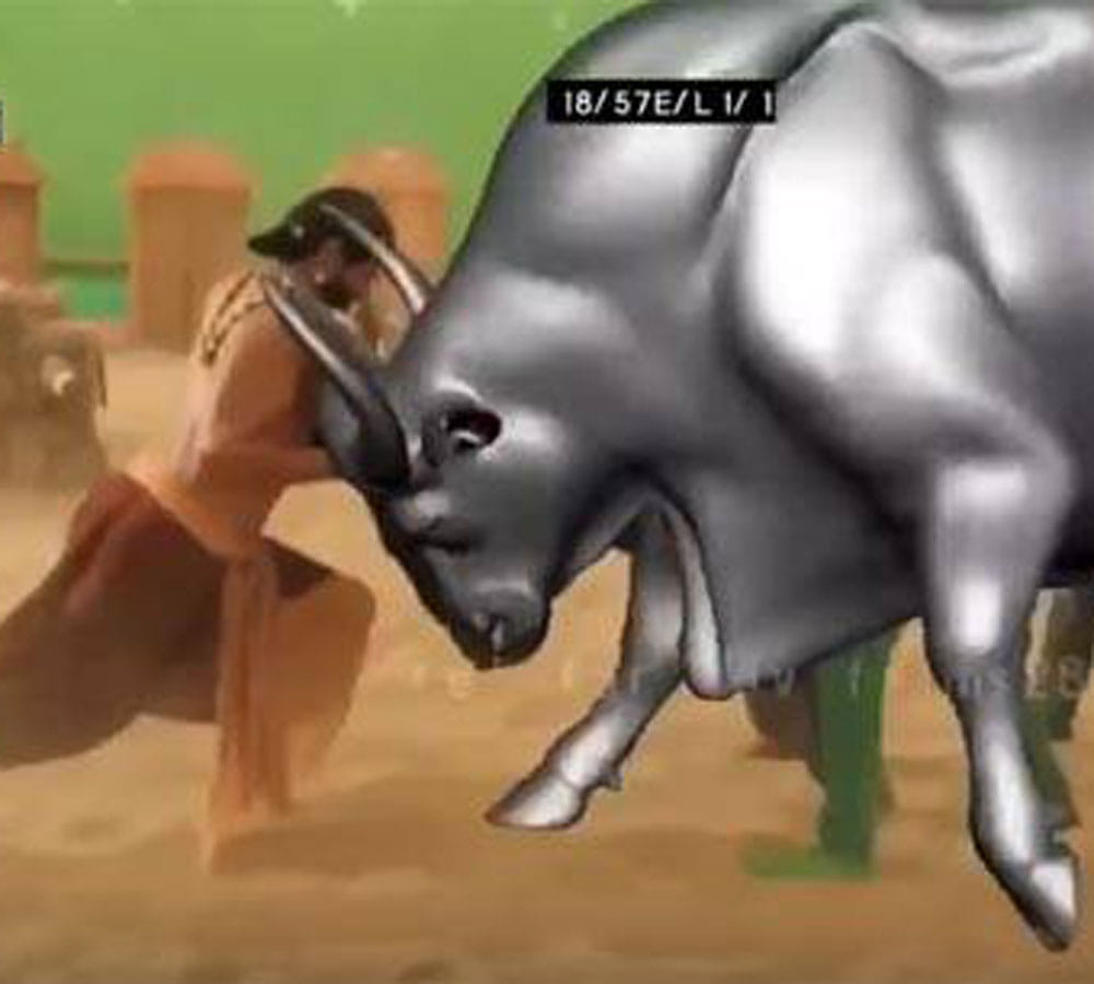bahubali scene shoot help with visual effects
