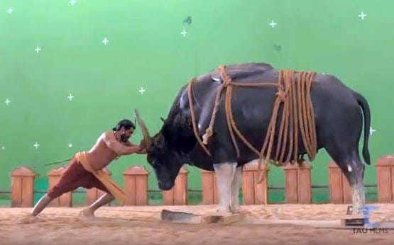 bahubali scene shoot help with visual effects