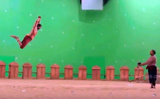 bahubali scene shoot help with visual effects