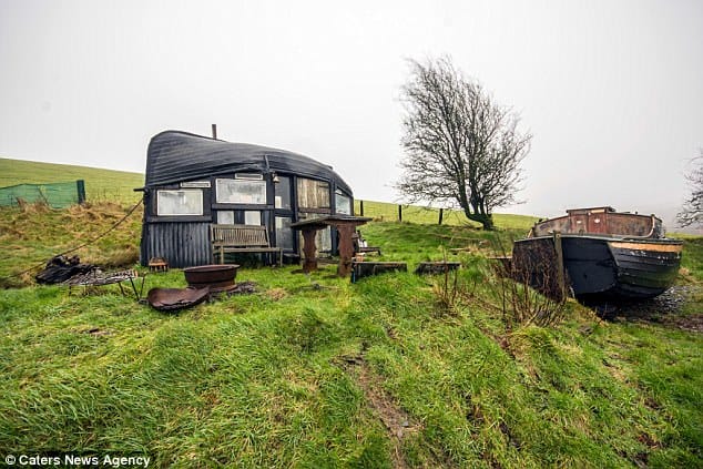hotel in Dyfi Valley, made up of waste products