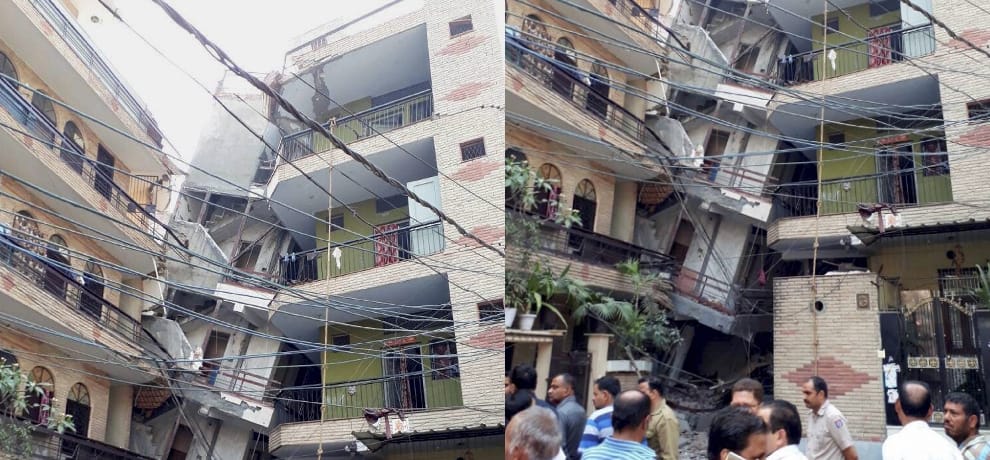 New Delhi: A five-storey building collapsed in Delhis Inderpuri area on Saturday