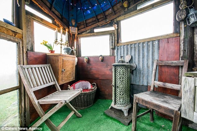 hotel in Dyfi Valley, made up of waste products