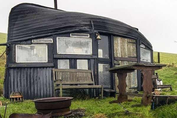 hotel in Dyfi Valley, made up of waste products