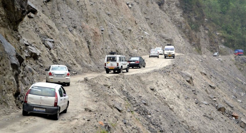 landslide danger zone in badrinath highway
