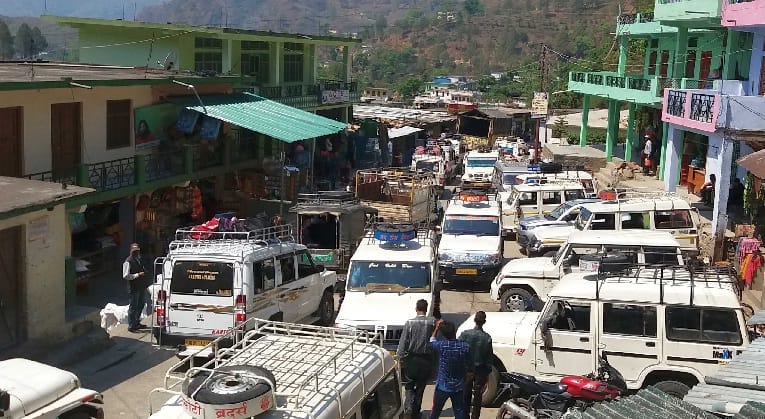 People trapped in the jam for 45 minutes