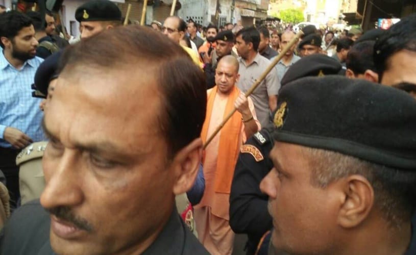 Up cm adityanath sweeps in Lucknow for awareness