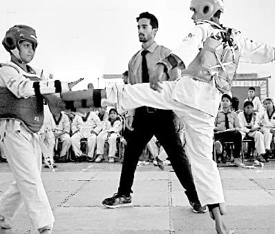 Players clash in final of Taekwondo championship