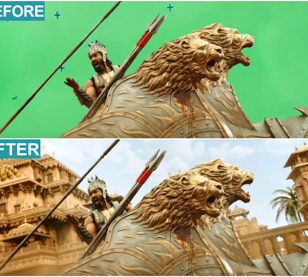 bahubali the conclusion scene making from VFX
