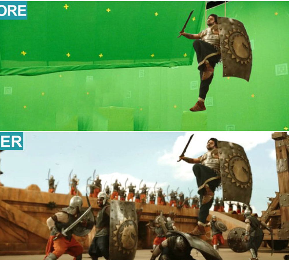 bahubali the conclusion scene making from VFX