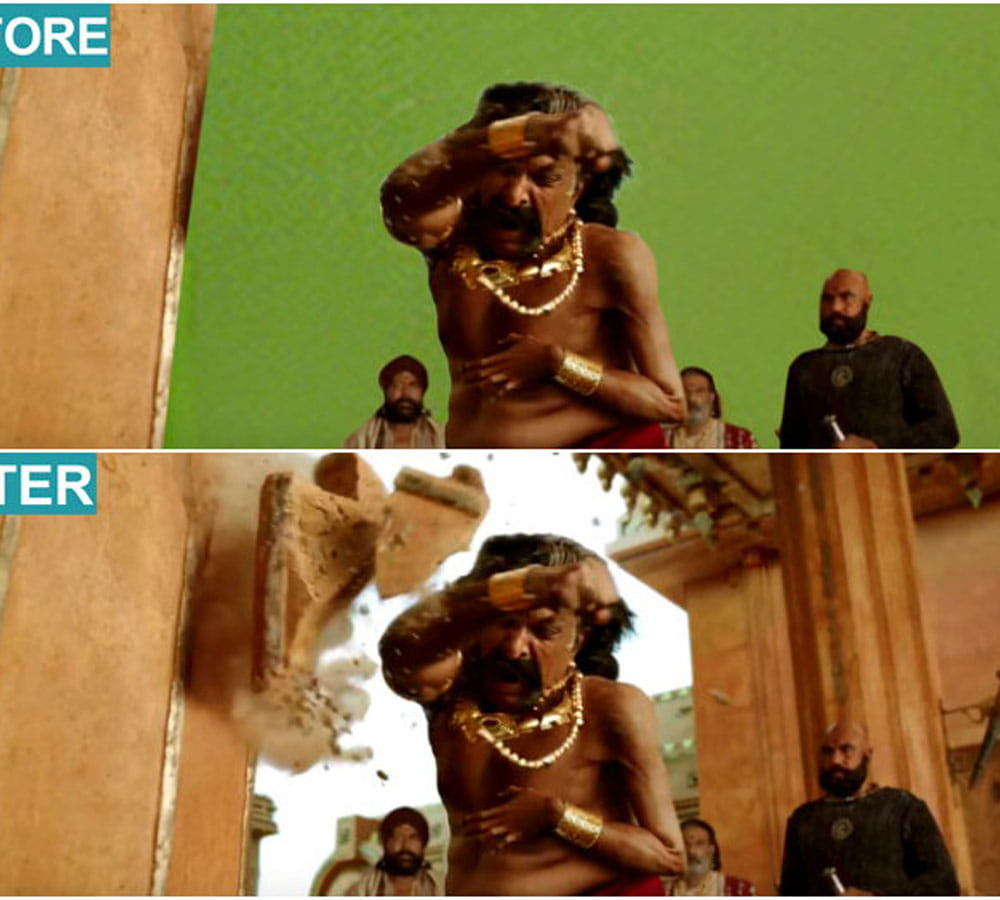 bahubali the conclusion scene making from VFX