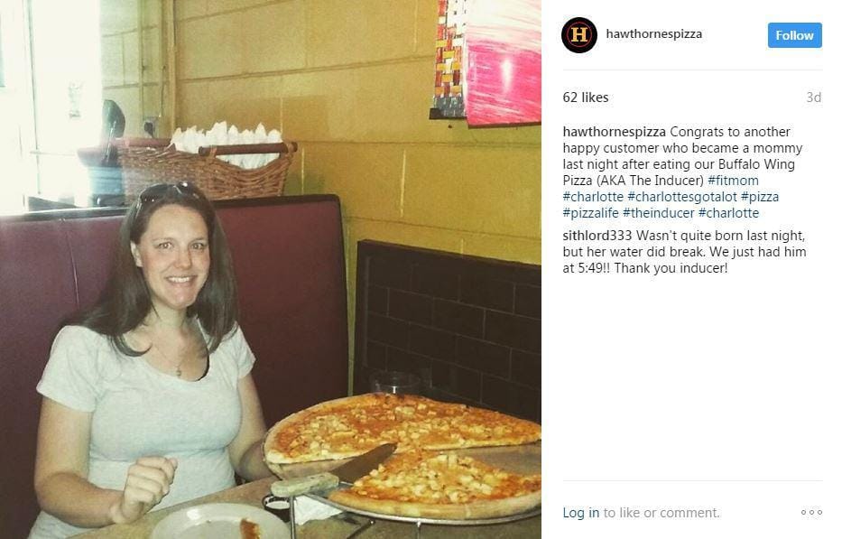 women claim to have gone into labour after eating pizza in newyork