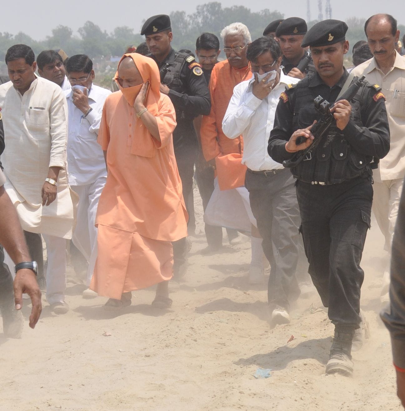 thorn pricked in cm yogi's foot in agra