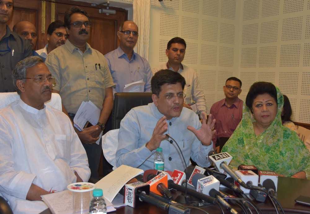 central state minister piyush goyal meeting with cm trivendra rawat