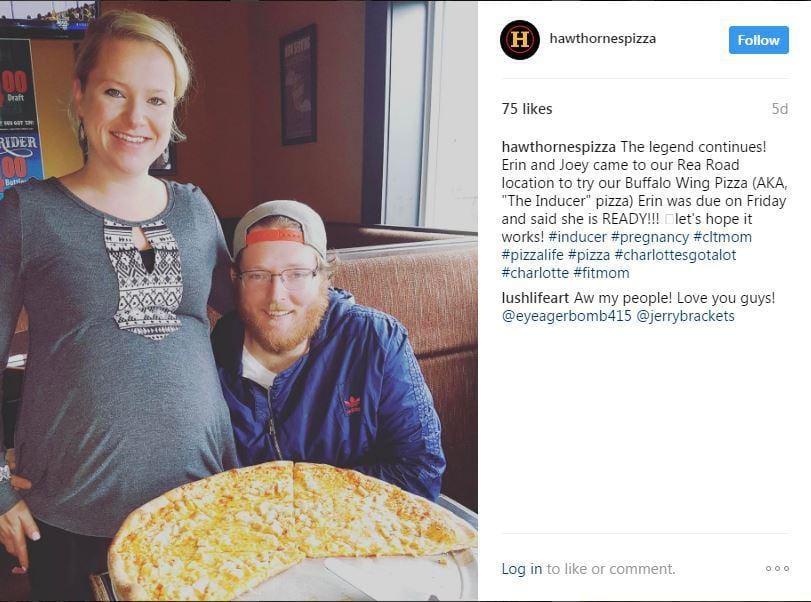 women claim to have gone into labour after eating pizza in newyork