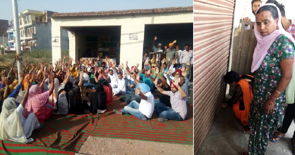Protest in zirakpur, nk sharma, zirakpur mla nk sharma, akali dal