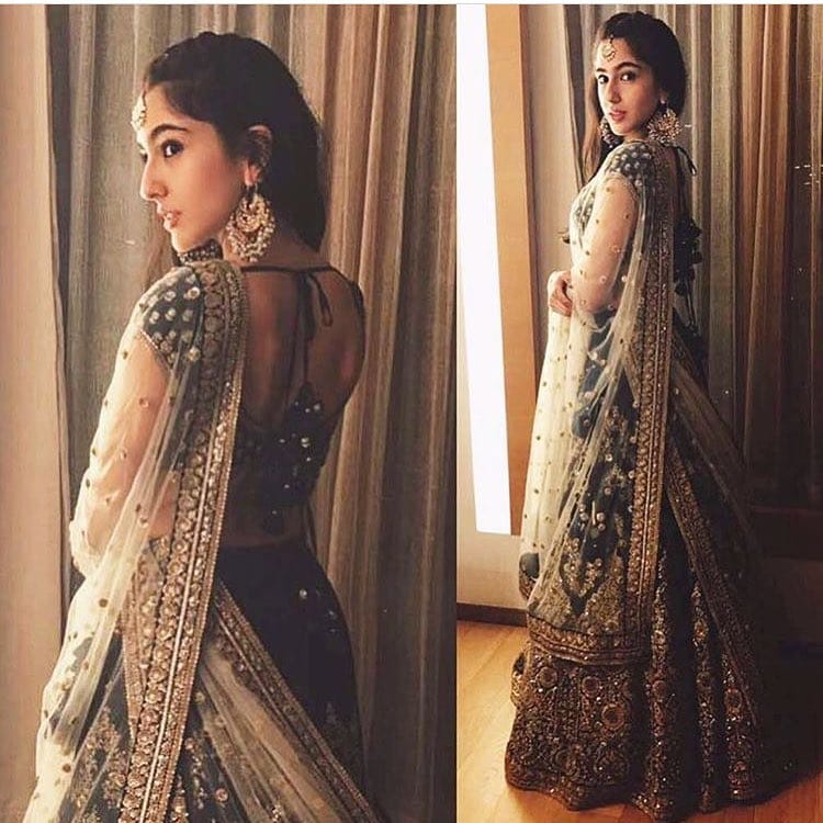 after jhanvi kapoor sara ali kahn also shares stunning photos in lengha