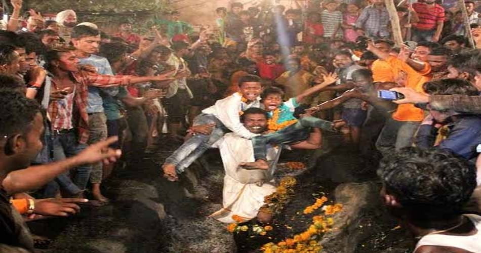 Devotees Walk On Burning Coal at jalandhar