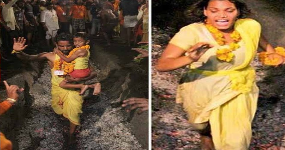 Devotees Walk On Burning Coal at jalandhar