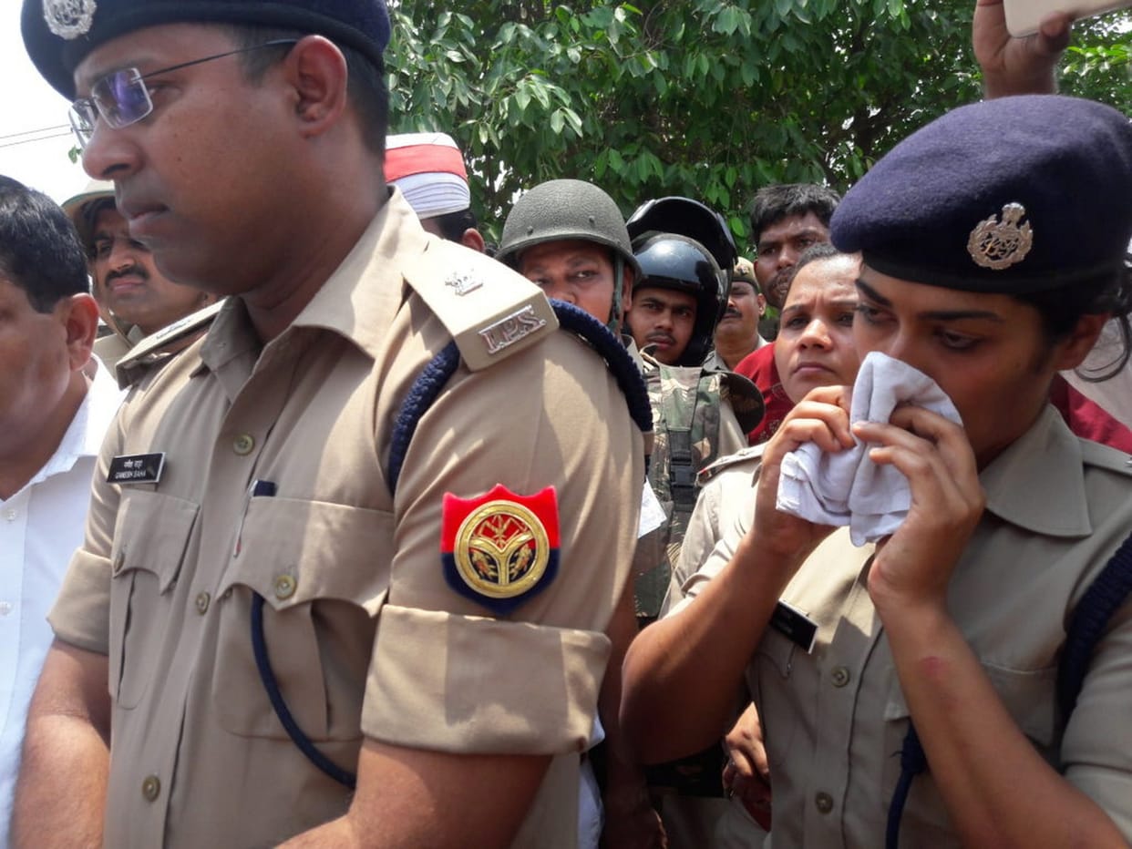 FIR to throw stone on police