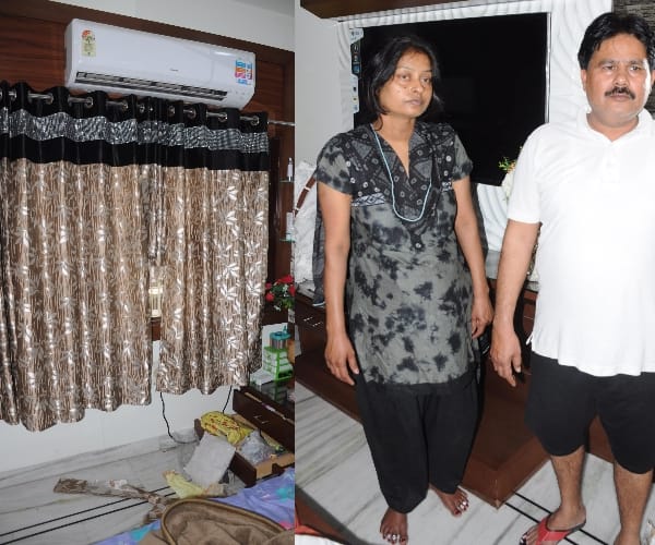 robbery in home of real estate businessman in Lucknow.
