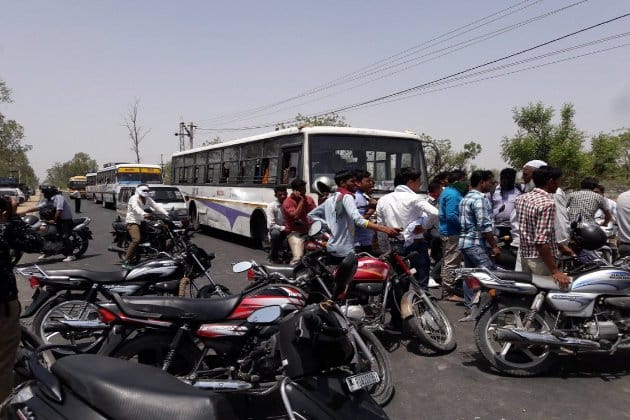 protest of number plate in ajmer