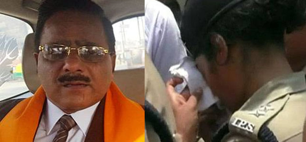 BJP MLA radha mohan das misbehaved with woman ips officer at CM yogi's constiuency gorakhpur