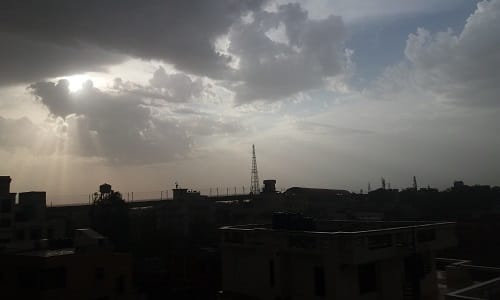drizzling after dust storm in jaipur 