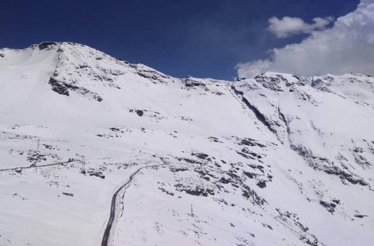 Snowfall at Rohtang Pass in Himachal.