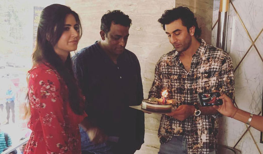 katrina and ranbir celebrating anurag basu burthday captured in single frame