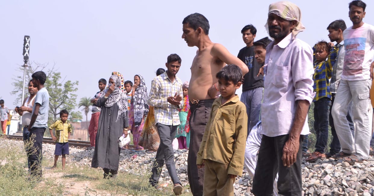 Stirred by the dead body near Idgah railway crossing