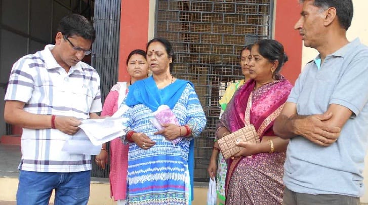 Threat to houses of large village with rainy gutters