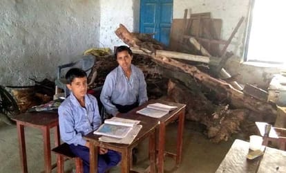 classroom converted into store room and parking