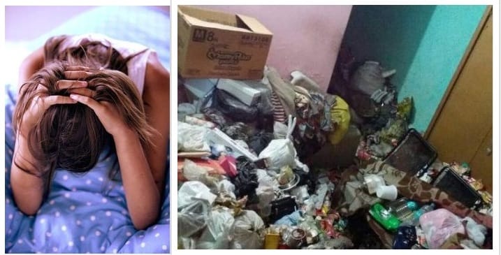 Delhi depressed girl with loosing hair locked herself in a garbage for 2 months