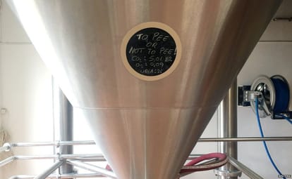 beer made with 50 thousand liter human urine.