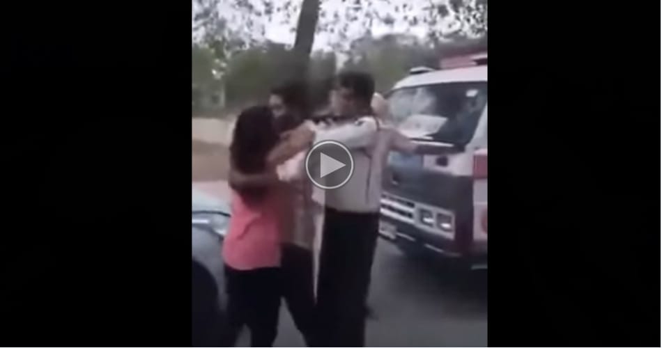 drunk indian girl fight with cops