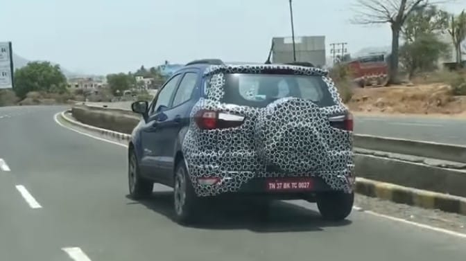 new facelift version of ecosport spotted during testing in india