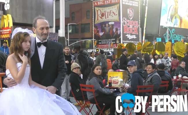 65 year old groom and 12 year bride in newyork 