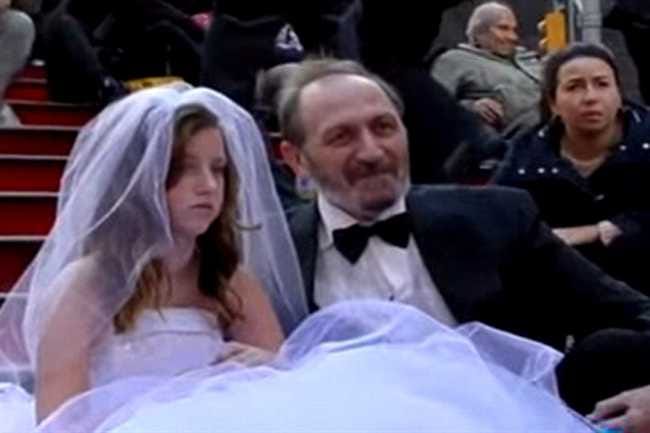65 year old groom and 12 year bride in newyork 