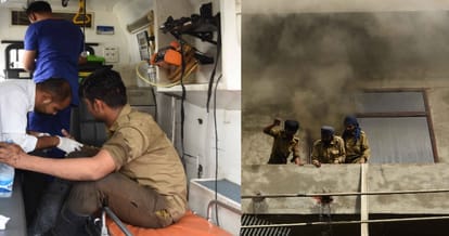 Four firemen injured while dousing flames in textile factory