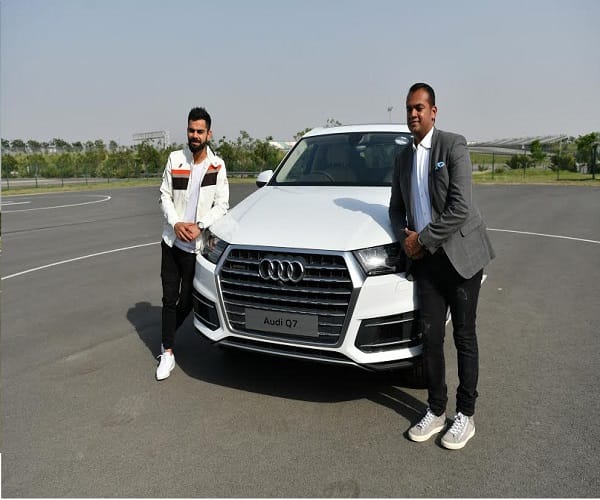 Audi India handed over the keys of the SUV icon Audi Q7 virat kohli