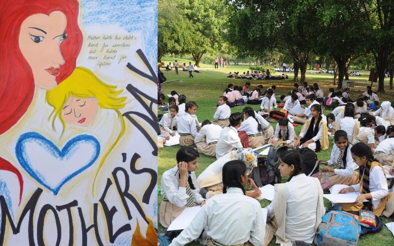  drawing competition for mother's day by amar ujala.