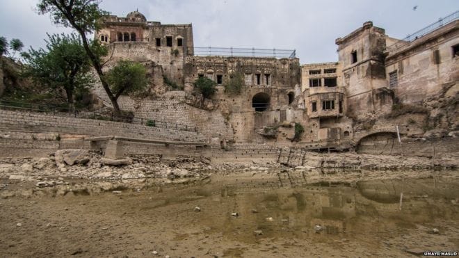 Dry pond of Shiva Temple in Pakistan