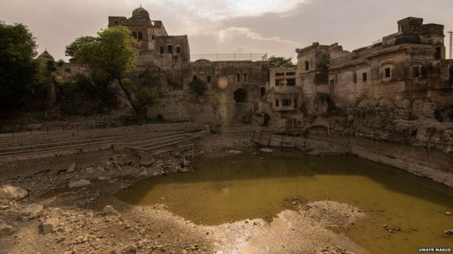 Dry pond of Shiva Temple in Pakistan