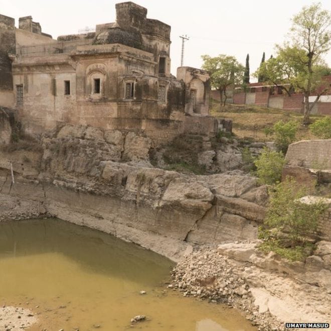 Dry pond of Shiva Temple in Pakistan