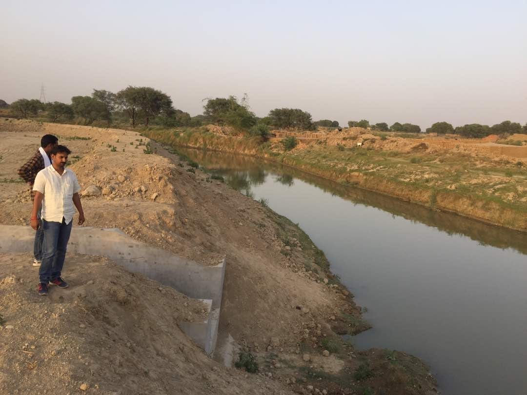 Water seen in the Morva river in the extreme heat