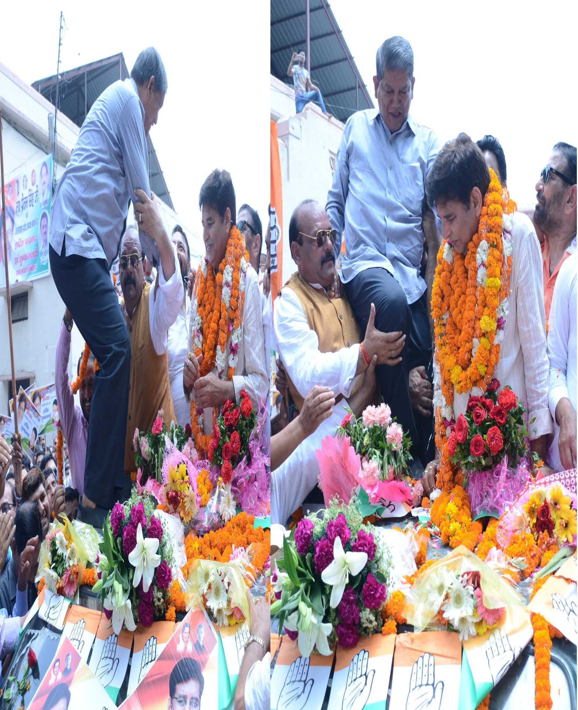 harish rawat in pcc chief Pritam's Congratulatory Ceremony