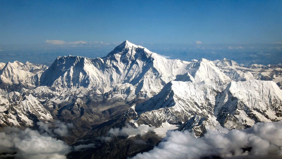 himalayan peak seems black