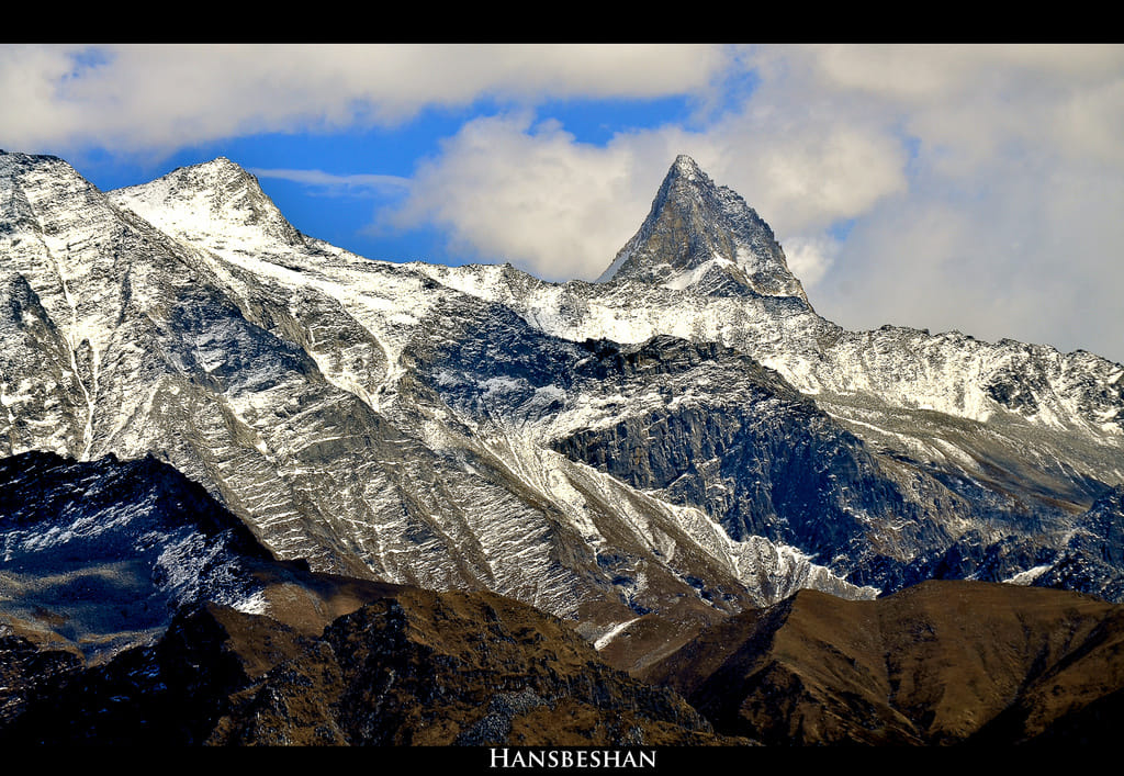 himalayan peak seems black